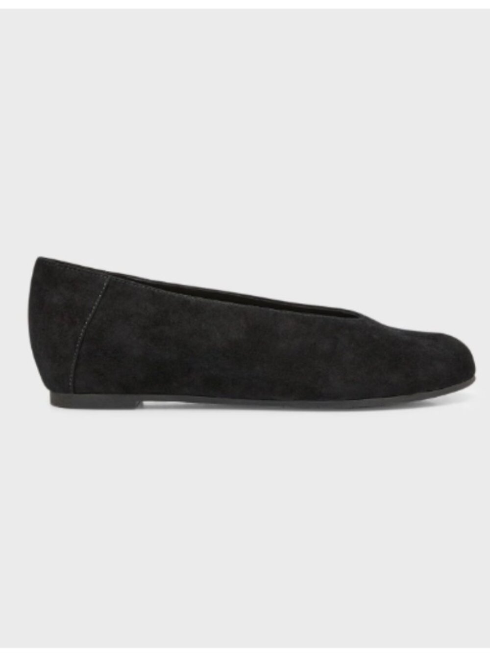 EILEEN FISHER Una Hidden Wedge Ballet Flats Black Suede, Like New, 8.5